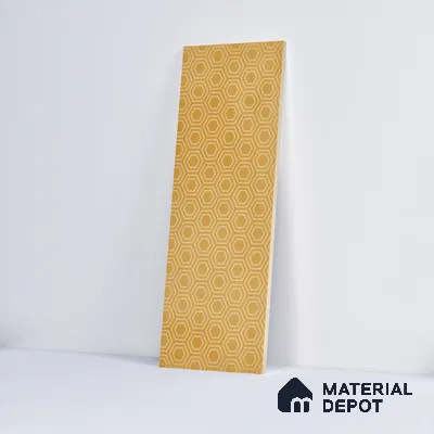 Subway Wall Tile TL 06427 AH Eterna Sunburst Blonde 12 x 4 inch Ceramic Glossy Finish - 8 mm | 24 Random Design | Suitable for Accent / Feature Walls, Bathroom, Kitchen Wall & Backsplashes