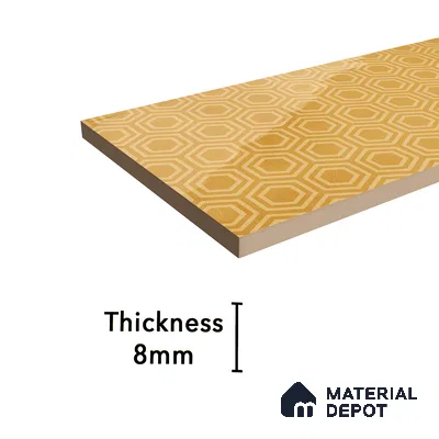 Subway Wall Tile TL 06427 AH Eterna Sunburst Blonde 12 x 4 inch Ceramic Glossy Finish - 8 mm | 24 Random Design | Suitable for Accent / Feature Walls, Bathroom, Kitchen Wall & Backsplashes