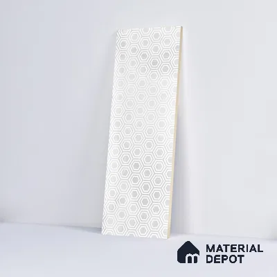 Subway Wall Tile TL 06427 AJ Eterna Frost Glacier 12 x 4 inch Ceramic Glossy Finish - 8 mm | 24 Random Design | Suitable for Accent / Feature Walls, Bathroom, Kitchen Wall & Backsplashes (Sample)