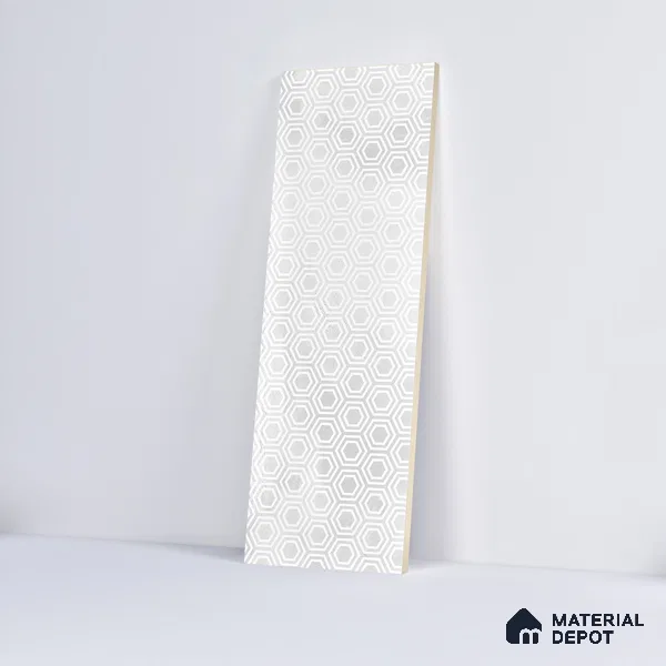 Subway Wall Tile TL 06427 AJ Eterna Frost Glacier 12 x 4 inch Ceramic Glossy Finish - 8 mm | 24 Random Design | Suitable for Accent / Feature Walls, Bathroom, Kitchen Wall & Backsplashes (Sample)