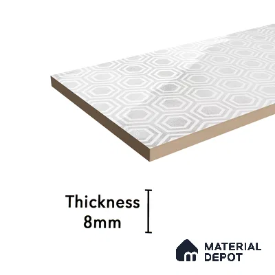 Subway Wall Tile TL 06427 AJ Eterna Frost Glacier 12 x 4 inch Ceramic Glossy Finish - 8 mm | 24 Random Design | Suitable for Accent / Feature Walls, Bathroom, Kitchen Wall & Backsplashes (Sample)
