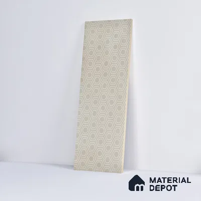Subway Wall Tile TL 06427 B Eterna Almond Beige 12 x 4 inch Ceramic Glossy Finish - 8 mm | 24 Random Design | Suitable for Accent / Feature Walls, Bathroom, Kitchen Wall & Backsplashes (Sample)