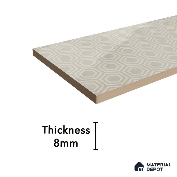 Subway Wall Tile TL 06427 B Eterna Almond Beige 12 x 4 inch Ceramic Glossy Finish - 8 mm | 24 Random Design | Suitable for Accent / Feature Walls, Bathroom, Kitchen Wall & Backsplashes (Sample)