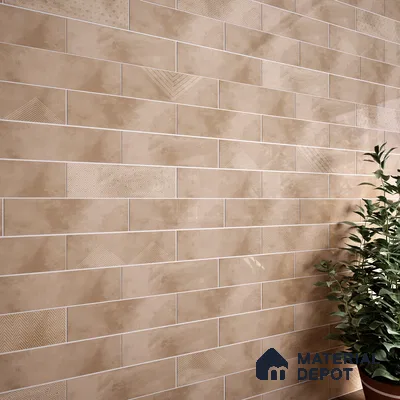 Subway Wall Tile TL 06427 C Eterna Mocha 12 x 4 inch Ceramic Glossy Finish - 8 mm  | Suitable for Accent / Feature Walls, Bathroom, Kitchen Wall & Backsplashes (Sample)