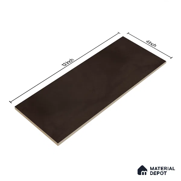 Subway Wall Tile TL 06427 E Eterna Cocoa Bliss 12 x 4 inch Ceramic Glossy Finish - 8 mm  | Suitable for Accent / Feature Walls, Bathroom, Kitchen Wall & Backsplashes (Sample)