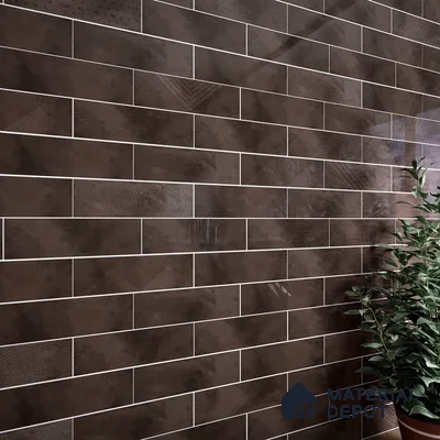 Subway Wall Tile TL 06427 E Eterna Cocoa Bliss 12 x 4 inch Ceramic Glossy Finish - 8 mm  | Suitable for Accent / Feature Walls, Bathroom, Kitchen Wall & Backsplashes (Sample)