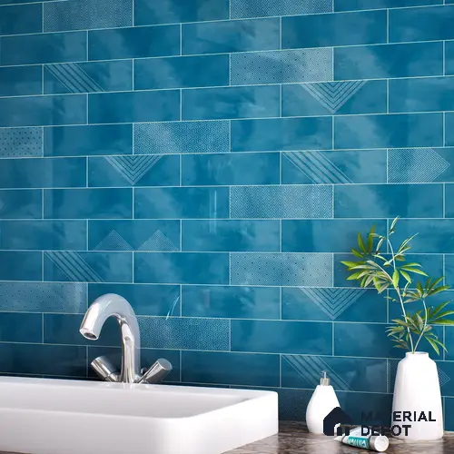 Subway Wall Tile TL 06427 G Eterna Seafoam 12 x 4 inch Ceramic Glossy Finish - 8 mm  | Suitable for Accent / Feature Walls, Bathroom, Kitchen Wall & Backsplashes