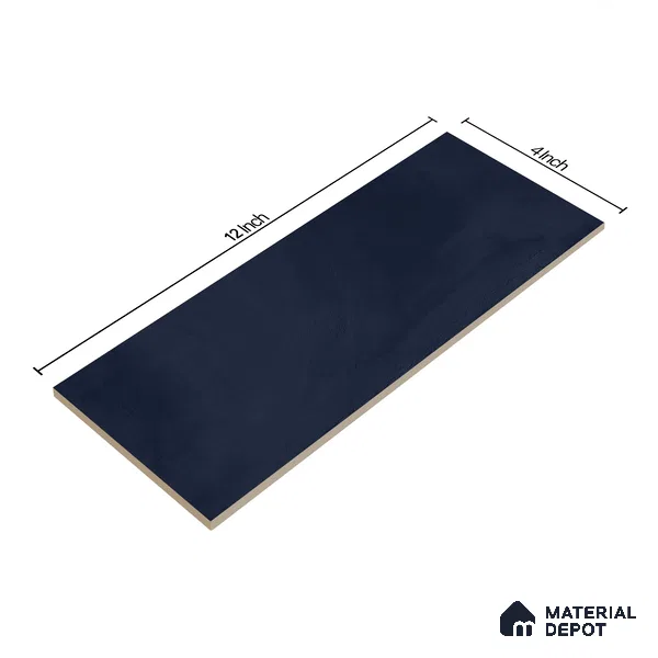 Subway Wall Tile TL 06427 I Eterna Azure 12 x 4 inch Ceramic Glossy Finish - 8 mm  | Suitable for Accent / Feature Walls, Bathroom, Kitchen Wall & Backsplashes (Sample)