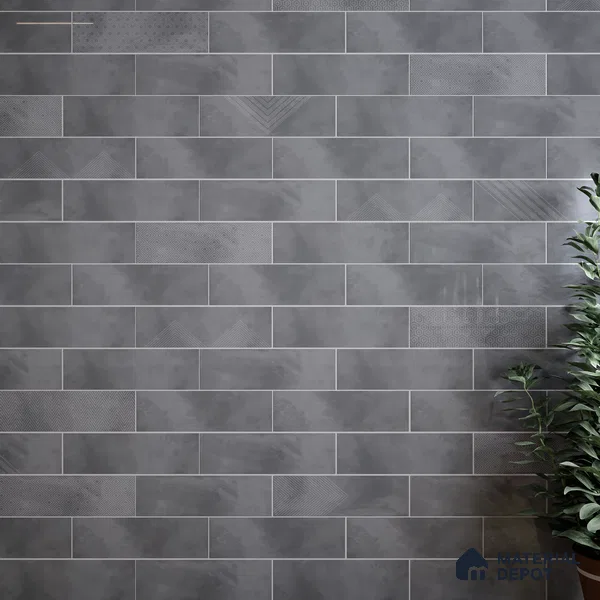 Subway Wall Tile TL 06427 M Eterna Silver Mist 12 x 4 inch Ceramic Glossy Finish - 8 mm  | Suitable for Accent / Feature Walls, Bathroom, Kitchen Wall & Backsplashes