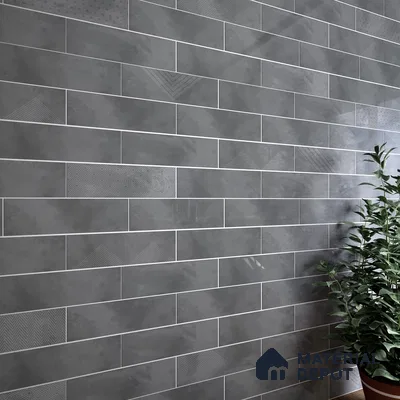 Subway Wall Tile TL 06427 M Eterna Silver Mist 12 x 4 inch Ceramic Glossy Finish - 8 mm  | Suitable for Accent / Feature Walls, Bathroom, Kitchen Wall & Backsplashes