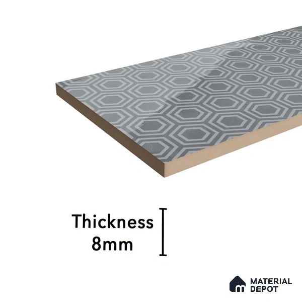 Subway Wall Tile TL 06427 N Eterna Silver Mist Blend 12 x 4 inch Ceramic Glossy Finish - 8 mm | 24 Random Design | Suitable for Accent / Feature Walls, Bathroom, Kitchen Wall & Backsplashes (Sample)