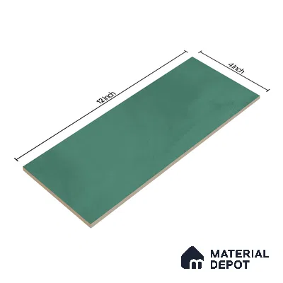 Subway Wall Tile TL 06427 O Eterna Emerald 12 x 4 inch Ceramic Glossy Finish - 8 mm  | Suitable for Accent / Feature Walls, Bathroom, Kitchen Wall & Backsplashes (Sample)