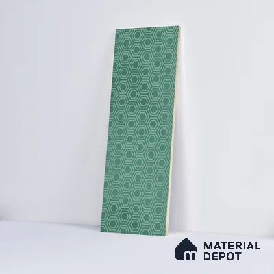 Subway Wall Tile TL 06427 P Eterna Emerald Green 12 x 4 inch Ceramic Glossy Finish - 8 mm | 24 Random Design | Suitable for Accent / Feature Walls, Bathroom, Kitchen Wall & Backsplashes