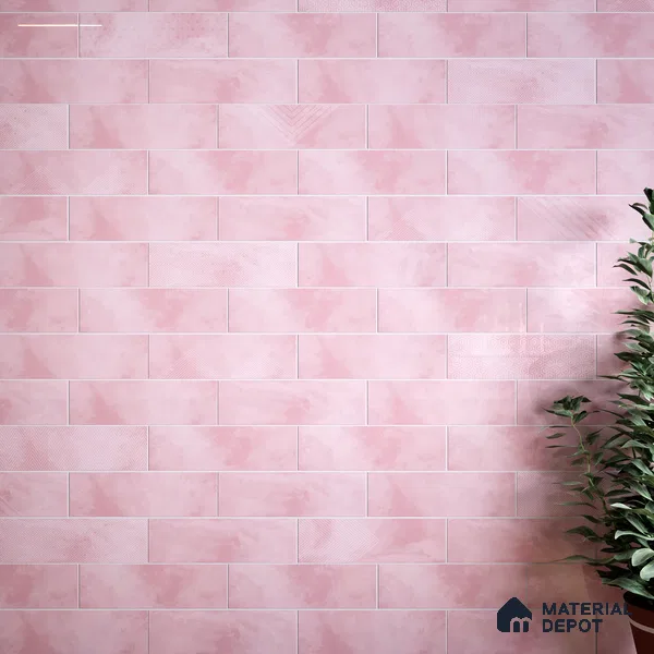 Subway Wall Tile TL 06427 Q Eterna Blossom 12 x 4 inch Ceramic Glossy Finish - 8 mm  | Suitable for Accent / Feature Walls, Bathroom, Kitchen Wall & Backsplashes (Sample)