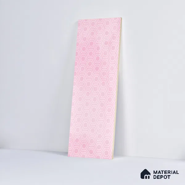 Subway Wall Tile TL 06427 R Eterna Blossom Pink 12 x 4 inch Ceramic Glossy Finish - 8 mm | 24 Random Design | Suitable for Accent / Feature Walls, Bathroom, Kitchen Wall & Backsplashes (Sample)