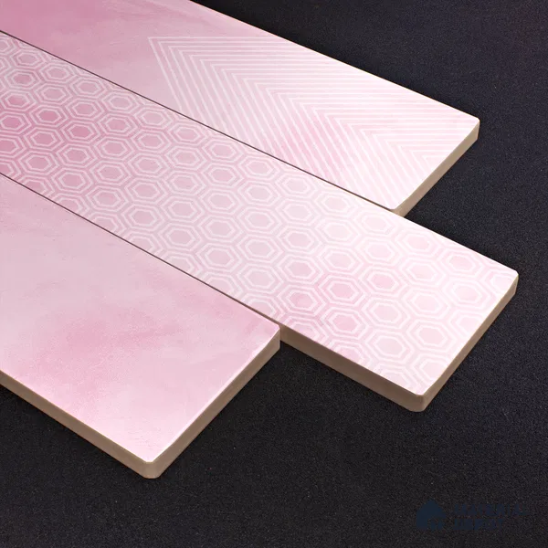 Subway Wall Tile TL 06427 R Eterna Blossom Pink 12 x 4 inch Ceramic Glossy Finish - 8 mm | 24 Random Design | Suitable for Accent / Feature Walls, Bathroom, Kitchen Wall & Backsplashes (Sample)