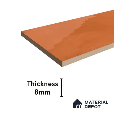 Subway Wall Tile TL 06427 U Eterna Tangerine 12 x 4 inch Ceramic Glossy Finish - 8 mm  | Suitable for Accent / Feature Walls, Bathroom, Kitchen Wall & Backsplashes (Sample)