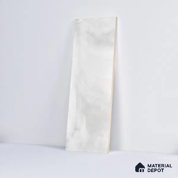 Subway Wall Tile TL 06427 W Eterna Frost 12 x 4 inch Ceramic Glossy Finish - 8 mm  | Suitable for Accent / Feature Walls, Bathroom, Kitchen Wall & Backsplashes (Sample)