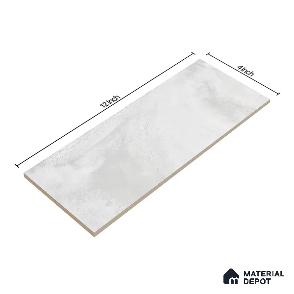 Subway Wall Tile TL 06427 W Eterna Frost 12 x 4 inch Ceramic Glossy Finish - 8 mm  | Suitable for Accent / Feature Walls, Bathroom, Kitchen Wall & Backsplashes (Sample)