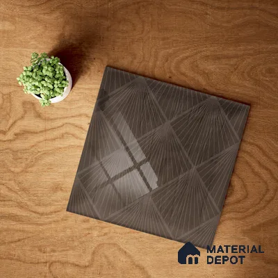 Subway Wall Tile TL 06428 AA Nordica Espresso Glow 8 x 8 inch Ceramic Glossy Finish - 8 mm  | Suitable for Accent / Feature Walls, Bathroom, Kitchen Wall & Backsplashes (Sample)
