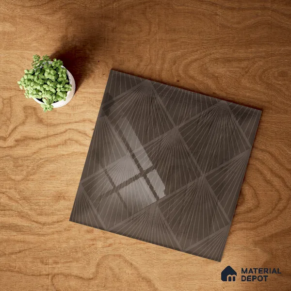 Subway Wall Tile TL 06428 AA Nordica Espresso Glow 8 x 8 inch Ceramic Glossy Finish - 8 mm  | Suitable for Accent / Feature Walls, Bathroom, Kitchen Wall & Backsplashes (Sample)
