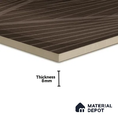 Subway Wall Tile TL 06428 AA Nordica Espresso Glow 8 x 8 inch Ceramic Glossy Finish - 8 mm  | Suitable for Accent / Feature Walls, Bathroom, Kitchen Wall & Backsplashes (Sample)