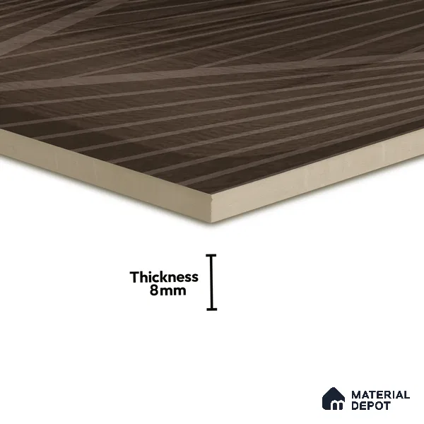 Subway Wall Tile TL 06428 AA Nordica Espresso Glow 8 x 8 inch Ceramic Glossy Finish - 8 mm  | Suitable for Accent / Feature Walls, Bathroom, Kitchen Wall & Backsplashes (Sample)