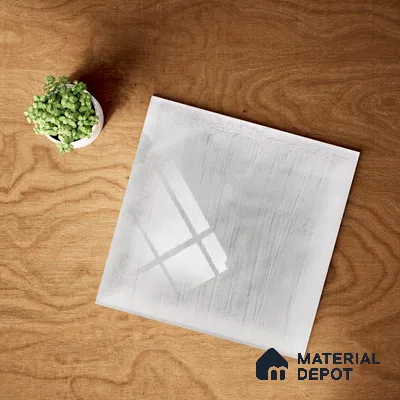 Plain Subway Wall Tile TL 06428 AB Nordica Frosty Pearl 8 x 8 inch Ceramic Glossy Finish - 8 mm  | Suitable for Accent / Feature Walls, Bathroom, Kitchen Wall & Backsplashes (Sample)