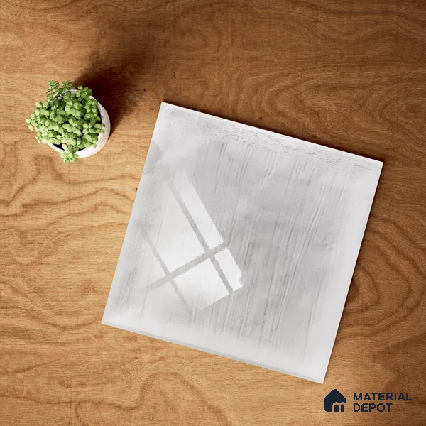 Plain Subway Wall Tile TL 06428 AB Nordica Frosty Pearl 8 x 8 inch Ceramic Glossy Finish - 8 mm  | Suitable for Accent / Feature Walls, Bathroom, Kitchen Wall & Backsplashes (Sample)