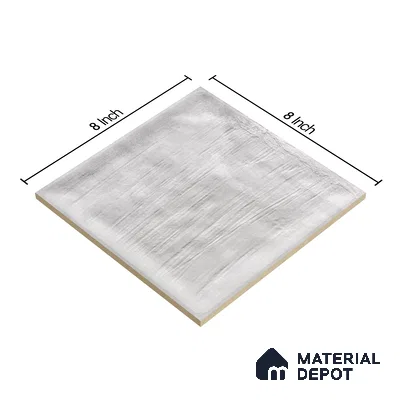Plain Subway Wall Tile TL 06428 AB Nordica Frosty Pearl 8 x 8 inch Ceramic Glossy Finish - 8 mm  | Suitable for Accent / Feature Walls, Bathroom, Kitchen Wall & Backsplashes (Sample)