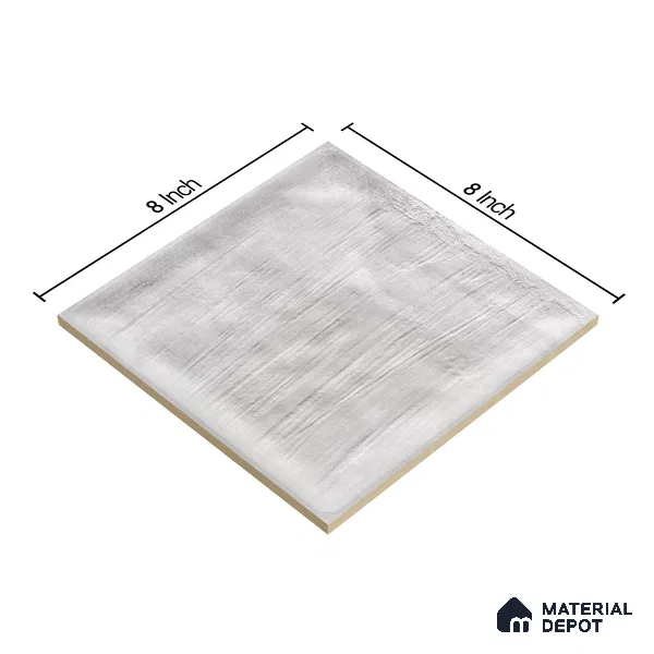 Plain Subway Wall Tile TL 06428 AB Nordica Frosty Pearl 8 x 8 inch Ceramic Glossy Finish - 8 mm  | Suitable for Accent / Feature Walls, Bathroom, Kitchen Wall & Backsplashes (Sample)