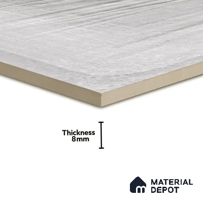 Plain Subway Wall Tile TL 06428 AB Nordica Frosty Pearl 8 x 8 inch Ceramic Glossy Finish - 8 mm  | Suitable for Accent / Feature Walls, Bathroom, Kitchen Wall & Backsplashes (Sample)