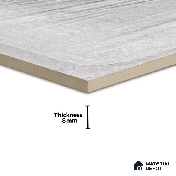 Plain Subway Wall Tile TL 06428 AB Nordica Frosty Pearl 8 x 8 inch Ceramic Glossy Finish - 8 mm  | Suitable for Accent / Feature Walls, Bathroom, Kitchen Wall & Backsplashes (Sample)
