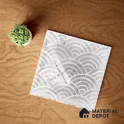 Subway Wall Tile TL 06428 AC Nordica Arctic Breeze 8 x 8 inch Ceramic Glossy Finish - 8 mm  | Suitable for Accent / Feature Walls, Bathroom, Kitchen Wall & Backsplashes (Sample)