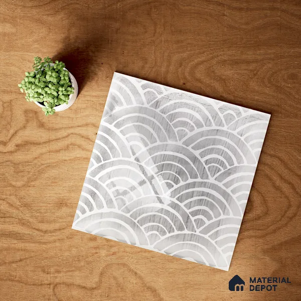 Subway Wall Tile TL 06428 AC Nordica Arctic Breeze 8 x 8 inch Ceramic Glossy Finish - 8 mm  | Suitable for Accent / Feature Walls, Bathroom, Kitchen Wall & Backsplashes (Sample)