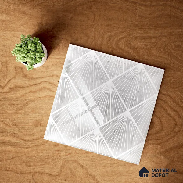 Subway Wall Tile TL 06428 AD Nordica Opal Radiance 8 x 8 inch Ceramic Glossy Finish - 8 mm  | Suitable for Accent / Feature Walls, Bathroom, Kitchen Wall & Backsplashes (Sample)