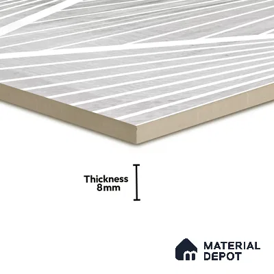 Subway Wall Tile TL 06428 AD Nordica Opal Radiance 8 x 8 inch Ceramic Glossy Finish - 8 mm  | Suitable for Accent / Feature Walls, Bathroom, Kitchen Wall & Backsplashes (Sample)