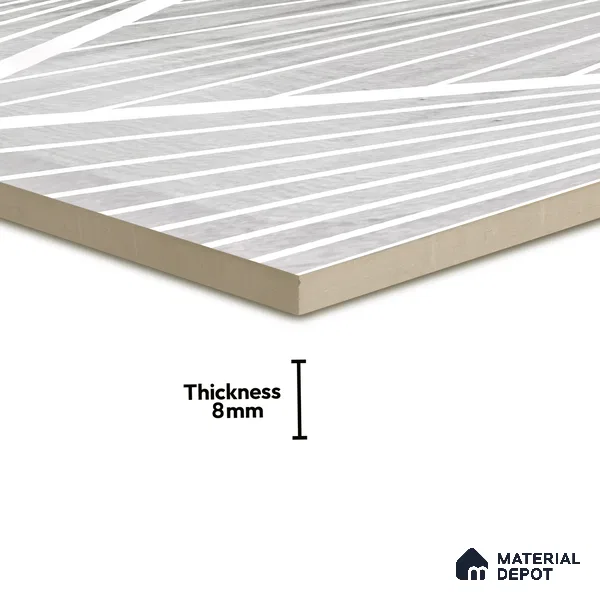 Subway Wall Tile TL 06428 AD Nordica Opal Radiance 8 x 8 inch Ceramic Glossy Finish - 8 mm  | Suitable for Accent / Feature Walls, Bathroom, Kitchen Wall & Backsplashes (Sample)
