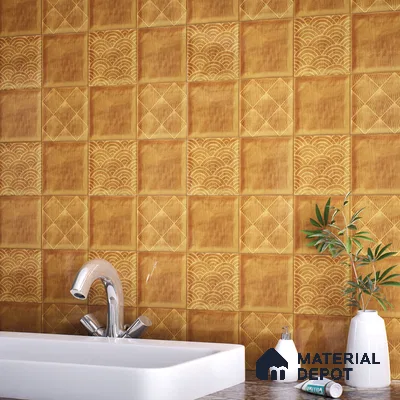 Subway Wall Tile TL 06428 AF Nordica Solar Drift 8 x 8 inch Ceramic Glossy Finish - 8 mm  | Suitable for Accent / Feature Walls, Bathroom, Kitchen Wall & Backsplashes (Sample)