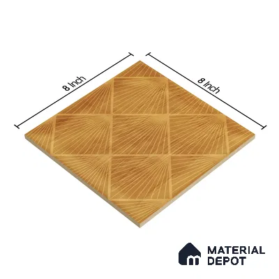 Subway Wall Tile TL 06428 AG Nordica Citrine Glow 8 x 8 inch Ceramic Glossy Finish - 8 mm  | Suitable for Accent / Feature Walls, Bathroom, Kitchen Wall & Backsplashes (Sample)