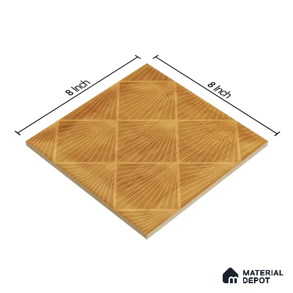 Subway Wall Tile TL 06428 AG Nordica Citrine Glow 8 x 8 inch Ceramic Glossy Finish - 8 mm  | Suitable for Accent / Feature Walls, Bathroom, Kitchen Wall & Backsplashes (Sample)
