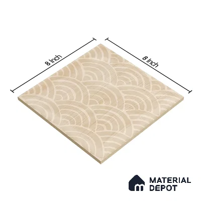 Subway Wall Tile TL 06428 B Nordica Misty Dune 8 x 8 inch Ceramic Glossy Finish - 8 mm  | Suitable for Accent / Feature Walls, Bathroom, Kitchen Wall & Backsplashes (Sample)