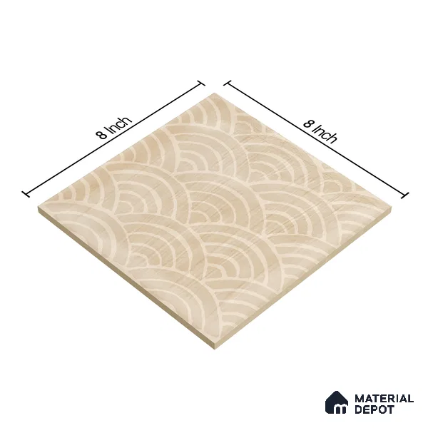 Subway Wall Tile TL 06428 B Nordica Misty Dune 8 x 8 inch Ceramic Glossy Finish - 8 mm  | Suitable for Accent / Feature Walls, Bathroom, Kitchen Wall & Backsplashes (Sample)