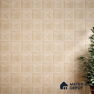 Subway Wall Tile TL 06428 B Nordica Misty Dune 8 x 8 inch Ceramic Glossy Finish - 8 mm  | Suitable for Accent / Feature Walls, Bathroom, Kitchen Wall & Backsplashes (Sample)
