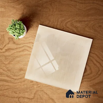 Plain Subway Wall Tile TL 06428 Nordica Sand 8 x 8 inch Ceramic Glossy Finish - 8 mm  | Suitable for Accent / Feature Walls, Bathroom, Kitchen Wall & Backsplashes (Sample)