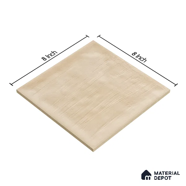 Plain Subway Wall Tile TL 06428 Nordica Sand 8 x 8 inch Ceramic Glossy Finish - 8 mm  | Suitable for Accent / Feature Walls, Bathroom, Kitchen Wall & Backsplashes (Sample)