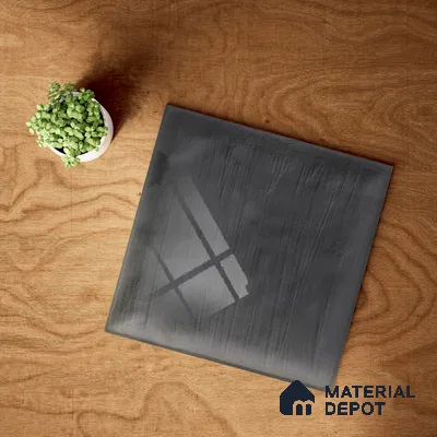 Plain Subway Wall Tile TL 06428 G Nordica Ashstone 8 x 8 inch Ceramic Glossy Finish - 8 mm  | Suitable for Accent / Feature Walls, Bathroom, Kitchen Wall & Backsplashes (Sample)