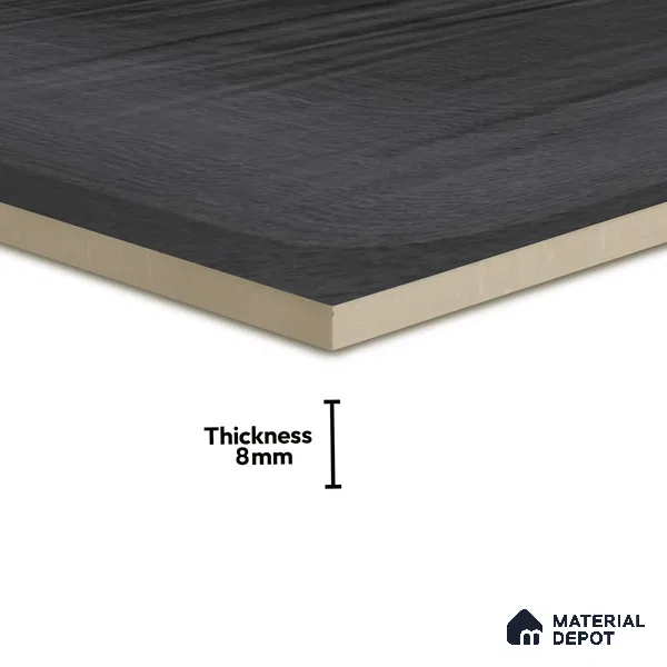 Plain Subway Wall Tile TL 06428 G Nordica Ashstone 8 x 8 inch Ceramic Glossy Finish - 8 mm  | Suitable for Accent / Feature Walls, Bathroom, Kitchen Wall & Backsplashes (Sample)