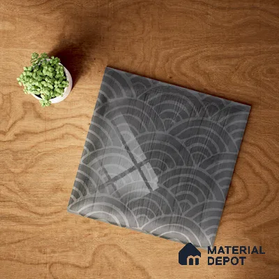 Subway Wall Tile TL 06428 H Nordica Smoky Drift 8 x 8 inch Ceramic Glossy Finish - 8 mm  | Suitable for Accent / Feature Walls, Bathroom, Kitchen Wall & Backsplashes (Sample)