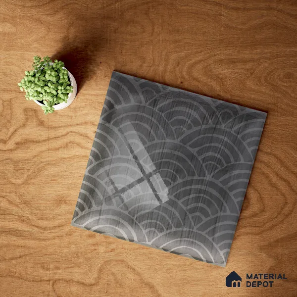Subway Wall Tile TL 06428 H Nordica Smoky Drift 8 x 8 inch Ceramic Glossy Finish - 8 mm  | Suitable for Accent / Feature Walls, Bathroom, Kitchen Wall & Backsplashes (Sample)
